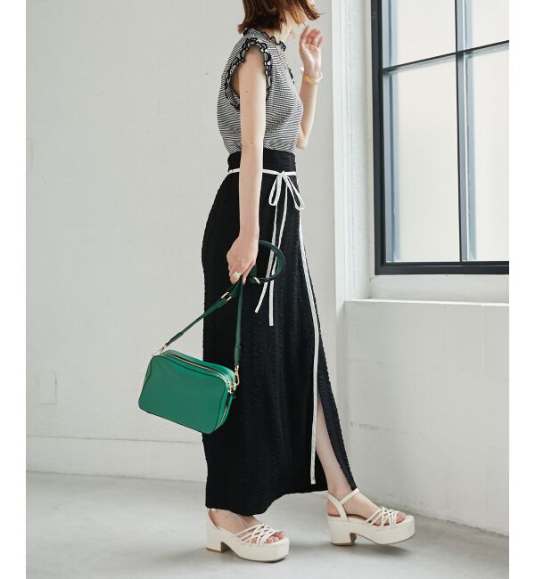 MAJESTICLEGON「配色ラインナロースカート」|スカート|