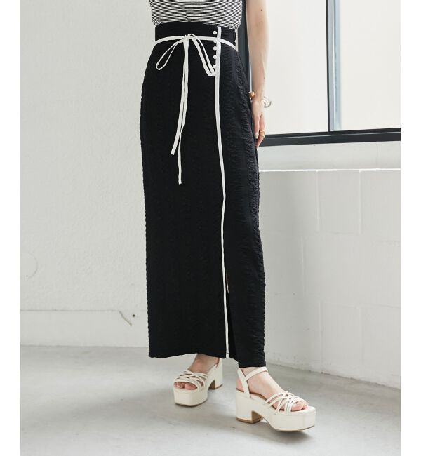 MAJESTICLEGON「配色ラインナロースカート」|スカート|