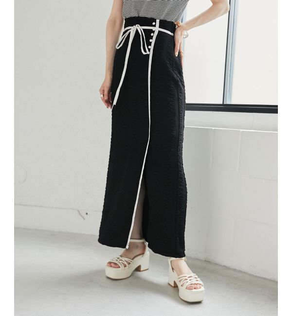 MAJESTICLEGON「配色ラインナロースカート」|スカート|