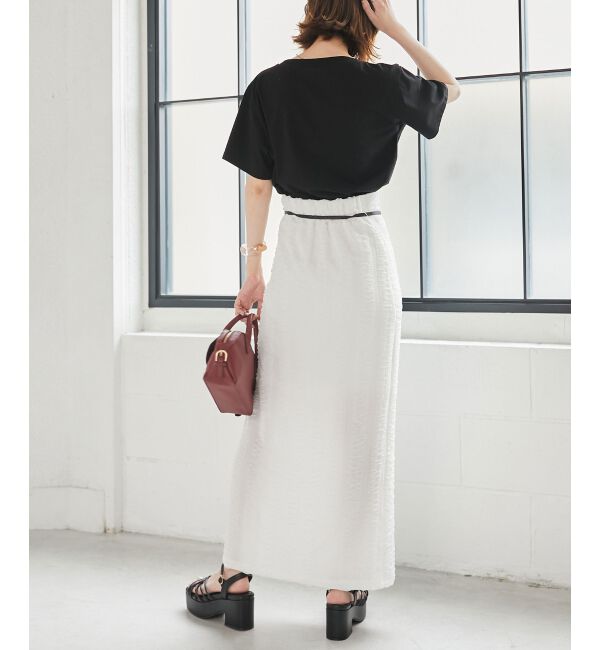 MAJESTICLEGON「配色ラインナロースカート」|スカート|