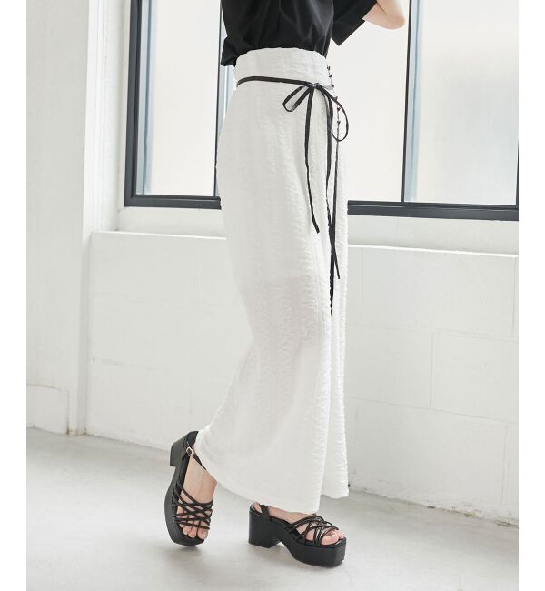 MAJESTICLEGON「配色ラインナロースカート」|スカート|