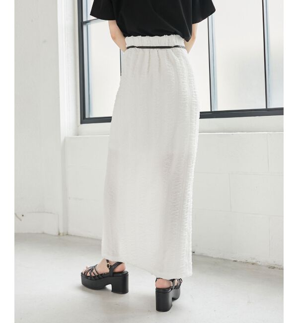 MAJESTICLEGON「配色ラインナロースカート」|スカート|