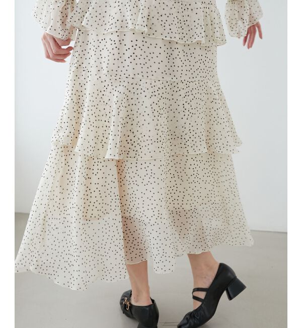 MAJESTICLEGON「エアリーフリルロングワンピース」|ワンピース|