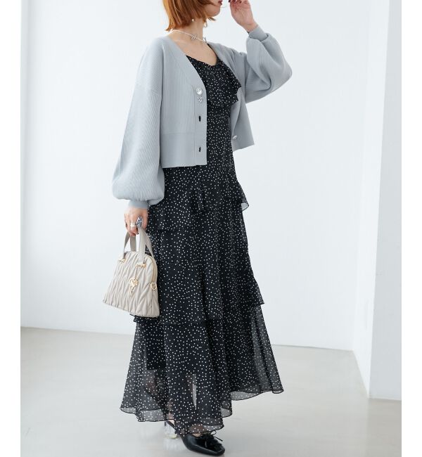 MAJESTICLEGON「エアリーフリルロングワンピース」|ワンピース|