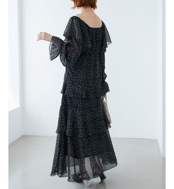 MAJESTICLEGON「エアリーフリルロングワンピース」|ワンピース|