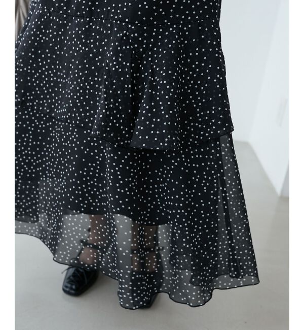 MAJESTICLEGON「エアリーフリルロングワンピース」|ワンピース|