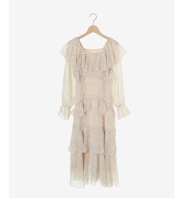 MAJESTICLEGON「エアリーフリルロングワンピース」|ワンピース|