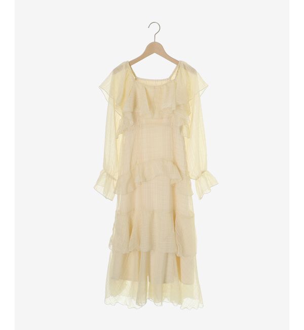 MAJESTICLEGON「エアリーフリルロングワンピース」|ワンピース|