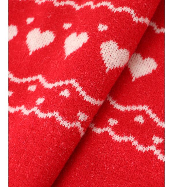 MAJESTICLEGON「ハートジャカードハーフジップニット」|ニット・セーター|