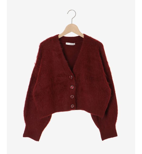  「ふわふわVネックショートカーデ」|カーディガン|