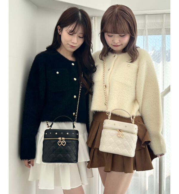  「&infin;ポケット付きフェザークルーカーデ」|カーディガン|アイボリー