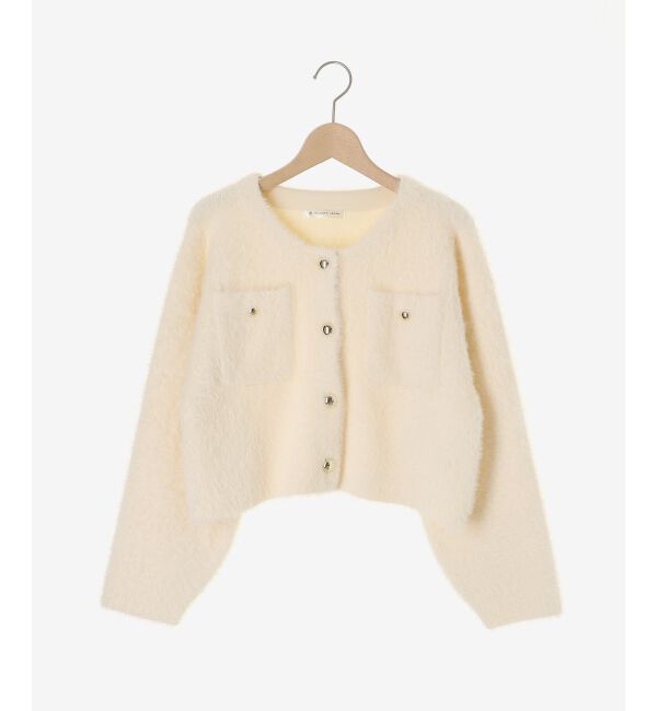  「&infin;ポケット付きフェザークルーカーデ」|カーディガン|