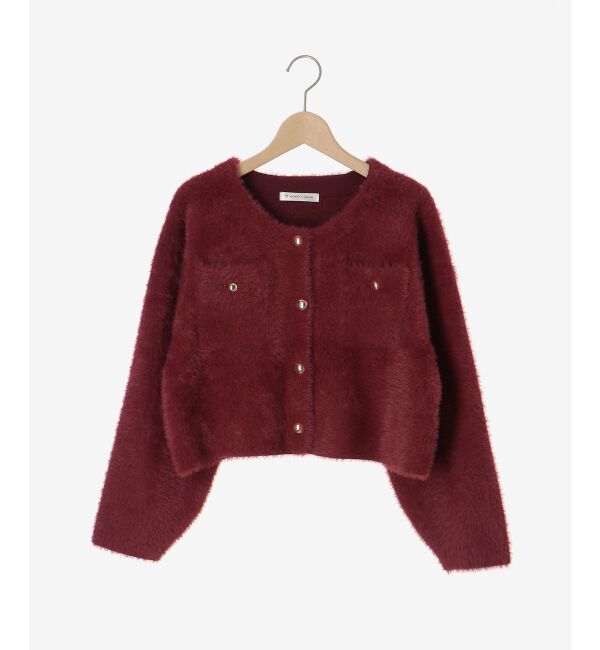  「&infin;ポケット付きフェザークルーカーデ」|カーディガン|