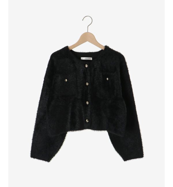  「&infin;ポケット付きフェザークルーカーデ」|カーディガン|