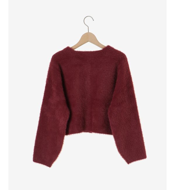  「&infin;ポケット付きフェザークルーカーデ」|カーディガン|