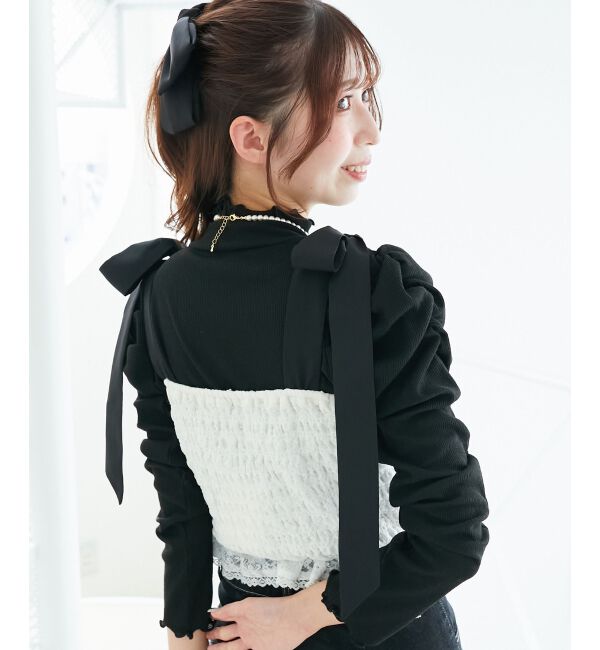  「Ladyライクパワショルトップス」|Tシャツ・カットソー|