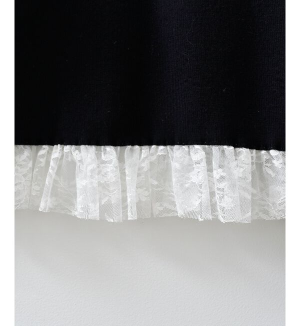  「レースドッキングVネックニット」|ニット・セーター|