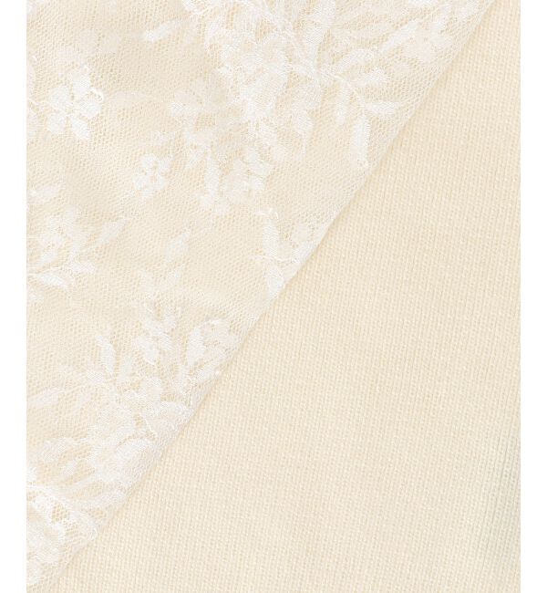  「レースドッキングVネックニット」|ニット・セーター|