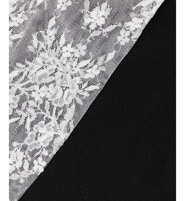  「レースドッキングVネックニット」|ニット・セーター|