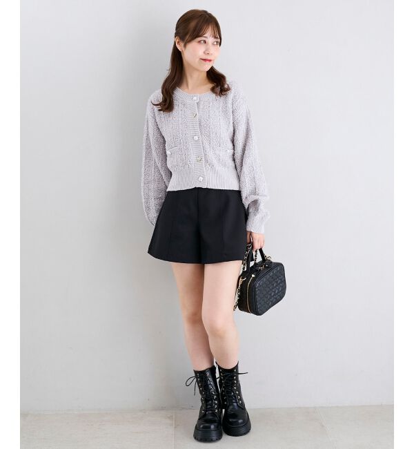  「アソートボタンツイードニットカーデ」|カーディガン|