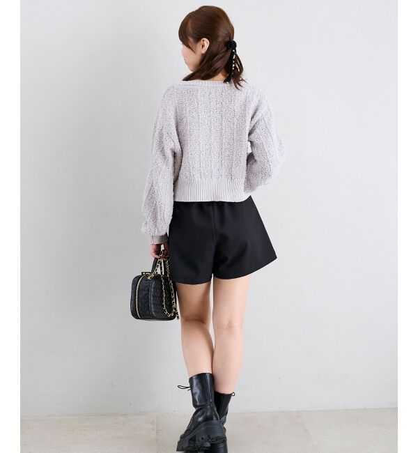  「アソートボタンツイードニットカーデ」|カーディガン|