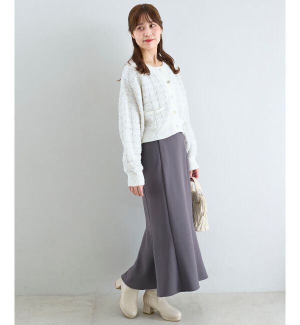  「アソートボタンツイードニットカーデ」|カーディガン|