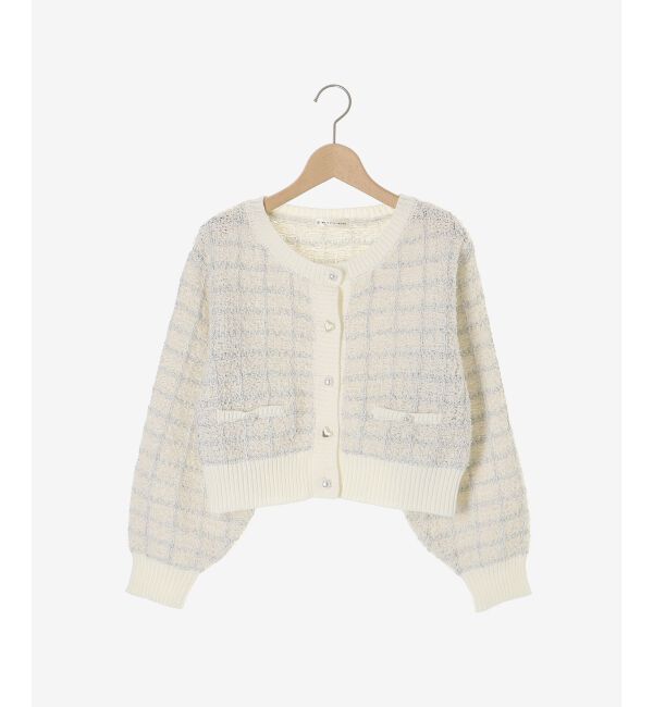  「アソートボタンツイードニットカーデ」|カーディガン|