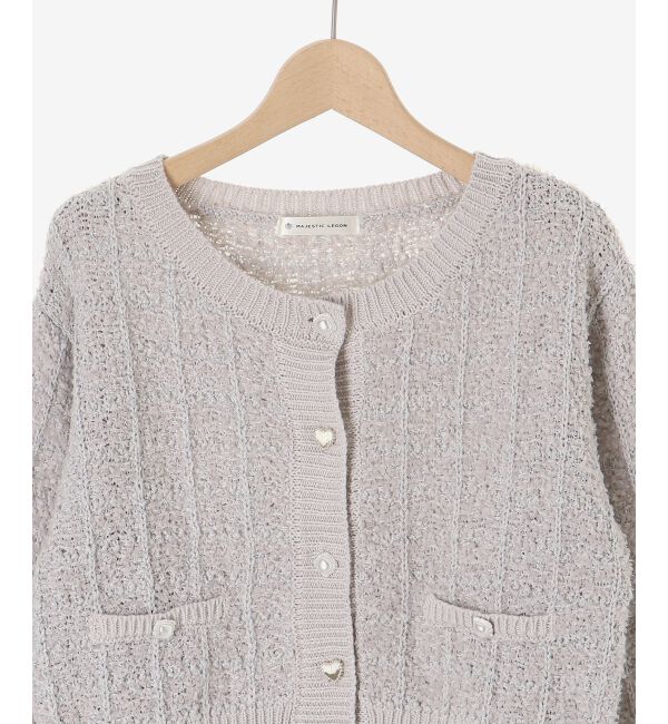  「アソートボタンツイードニットカーデ」|カーディガン|