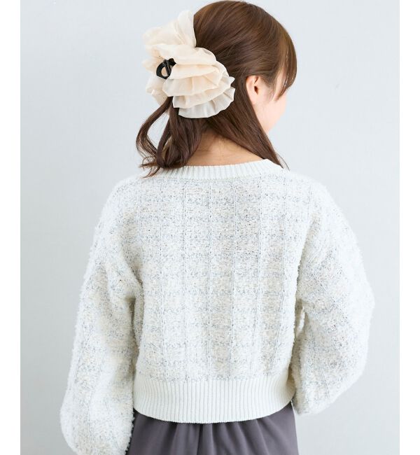  「アソートボタンツイードニットカーデ」|カーディガン|