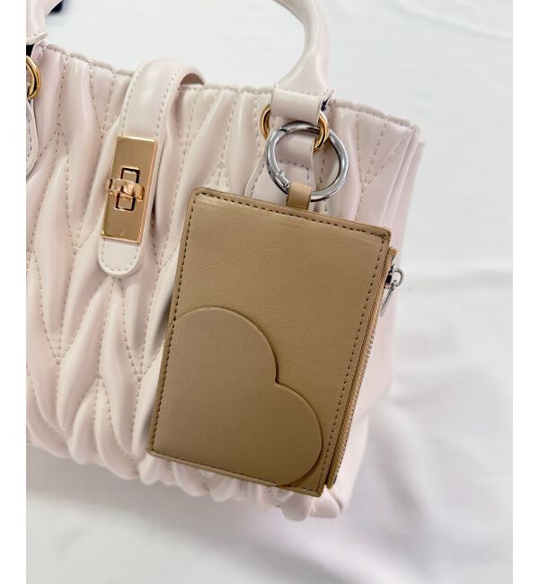  「ハートモチーフチャームカードケース」|名刺入れ・カードケース|