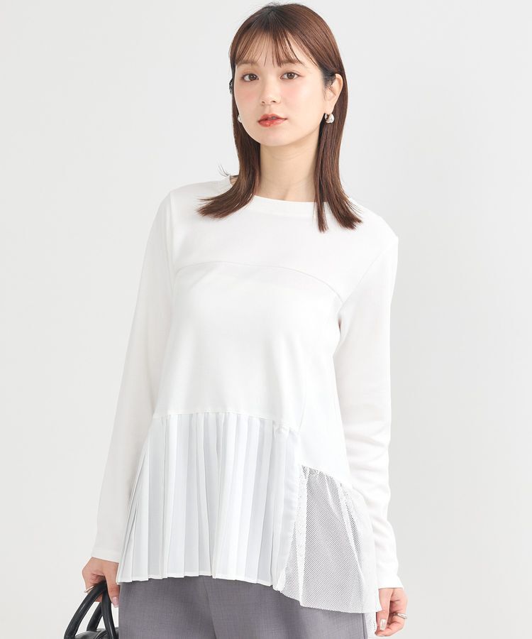 earth music&ecology「プリーツドッキングプルオーバー」|チュニック|Off White