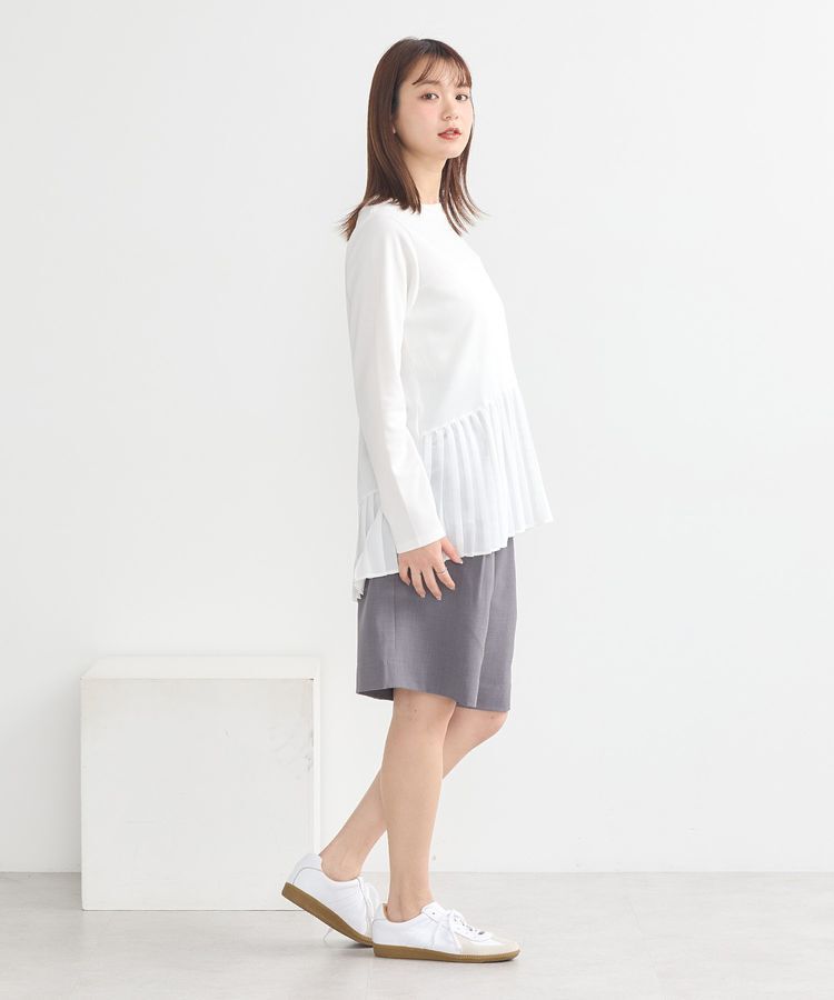 earth music&ecology「プリーツドッキングプルオーバー」|チュニック|