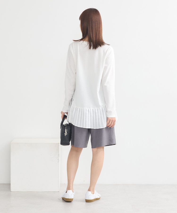earth music&ecology「プリーツドッキングプルオーバー」|チュニック|