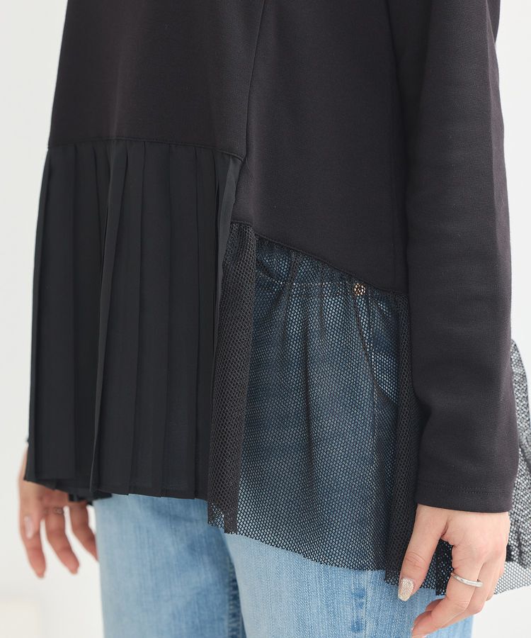 earth music&ecology「プリーツドッキングプルオーバー」|チュニック|