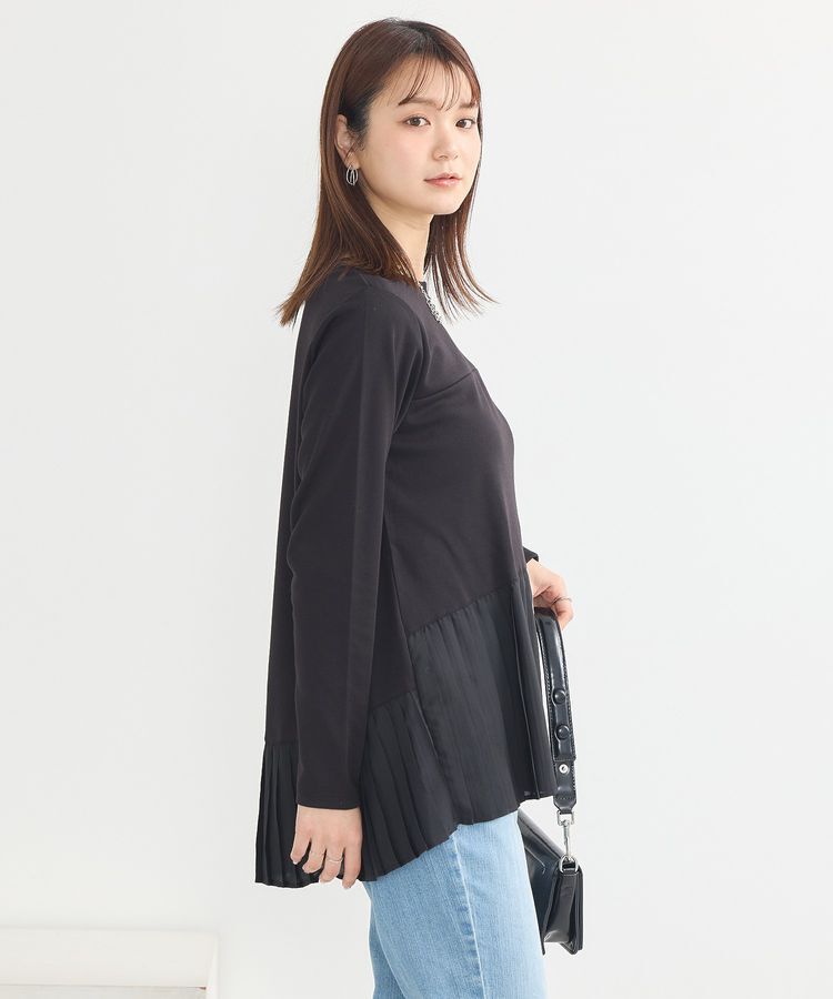 earth music&ecology「プリーツドッキングプルオーバー」|チュニック|