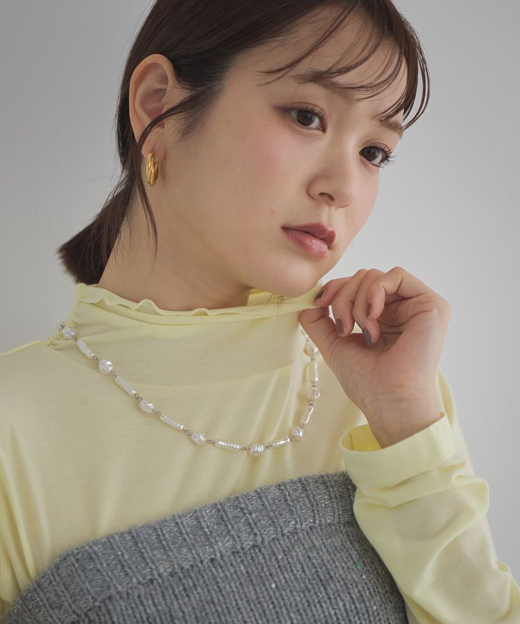 earth music&ecology「アジャスタブルパールMIXネックレス」|ネックレス|