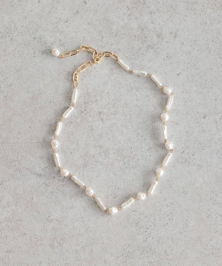 earth music&ecology「アジャスタブルパールMIXネックレス」|ネックレス|Gold