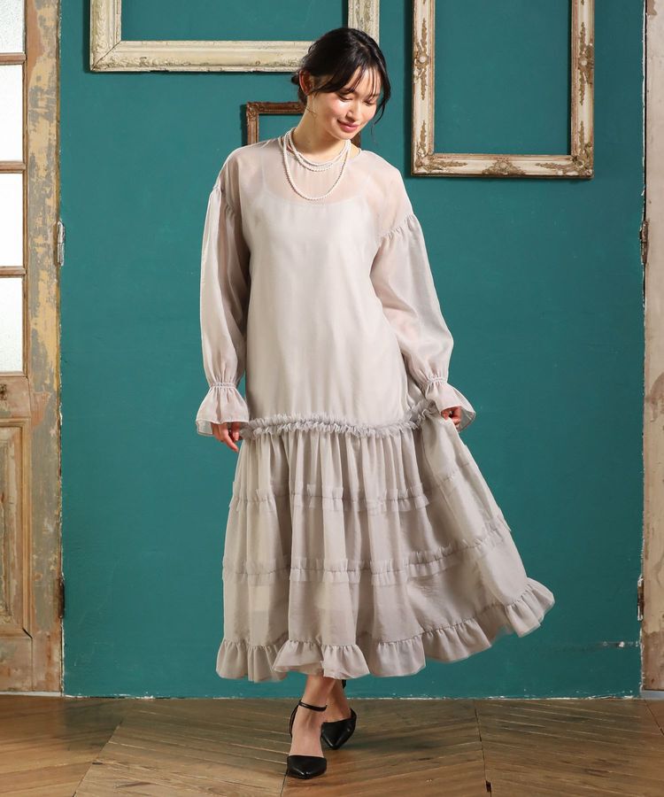 Green Parks「・Railmeオーガンジーワンピース(インナーOP付)」|ワンピース|