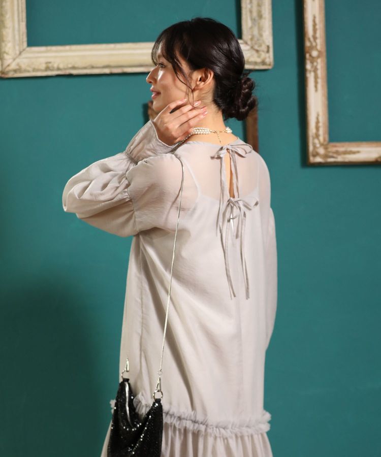 Green Parks「・Railmeオーガンジーワンピース(インナーOP付)」|ワンピース|