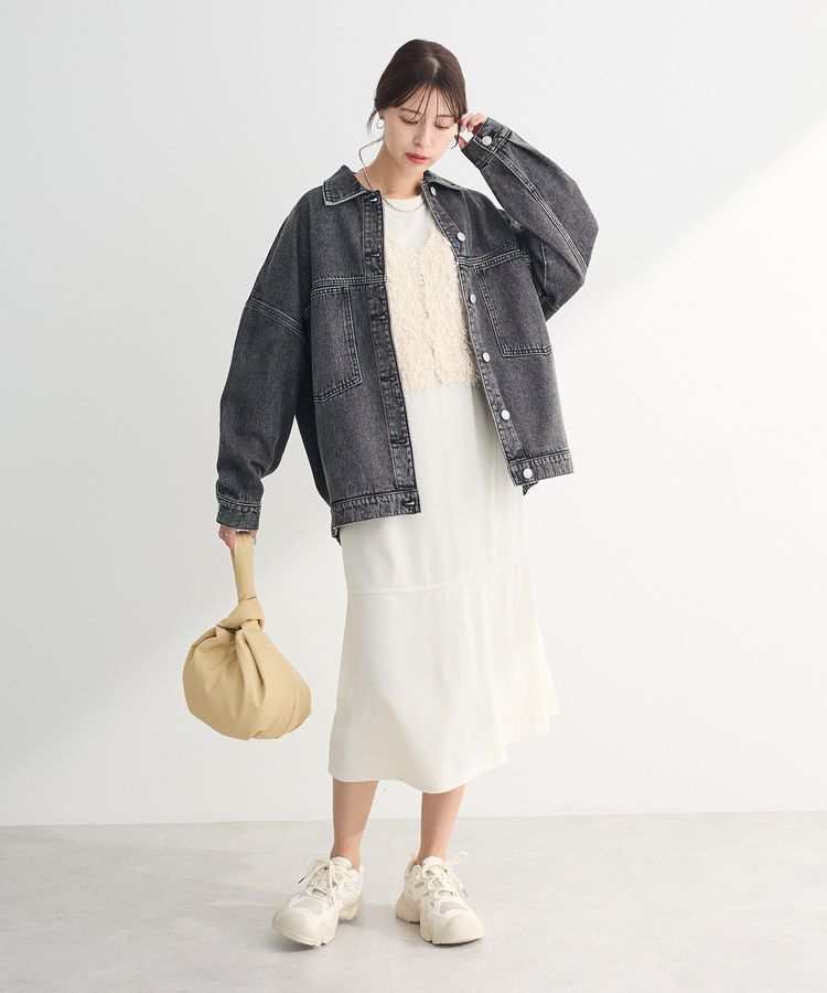 Green Parks「SET2点ベスト+配色ステッチワンピース」|ワンピース|