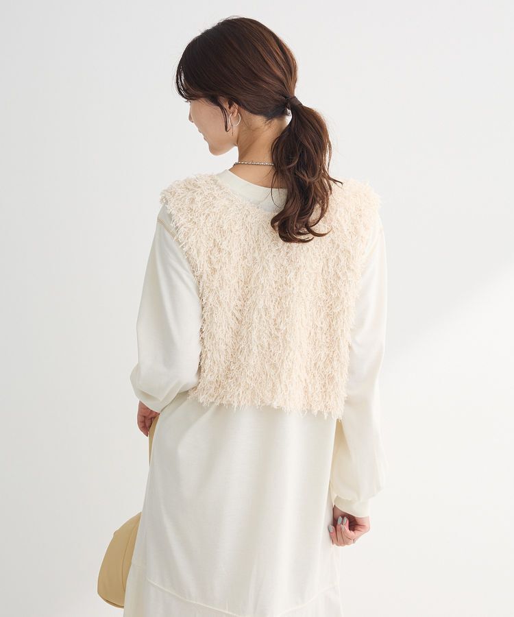 Green Parks「SET2点ベスト+配色ステッチワンピース」|ワンピース|