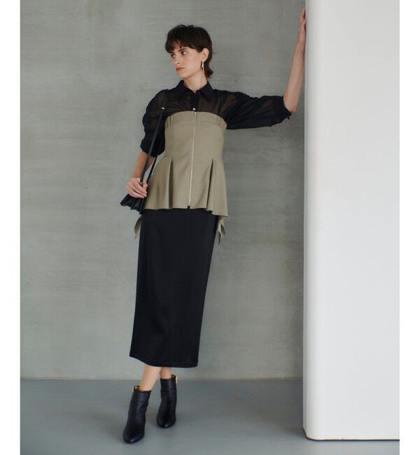 allureville「ウールデニムイレヘムビスチェ」|ベスト・ジレ|