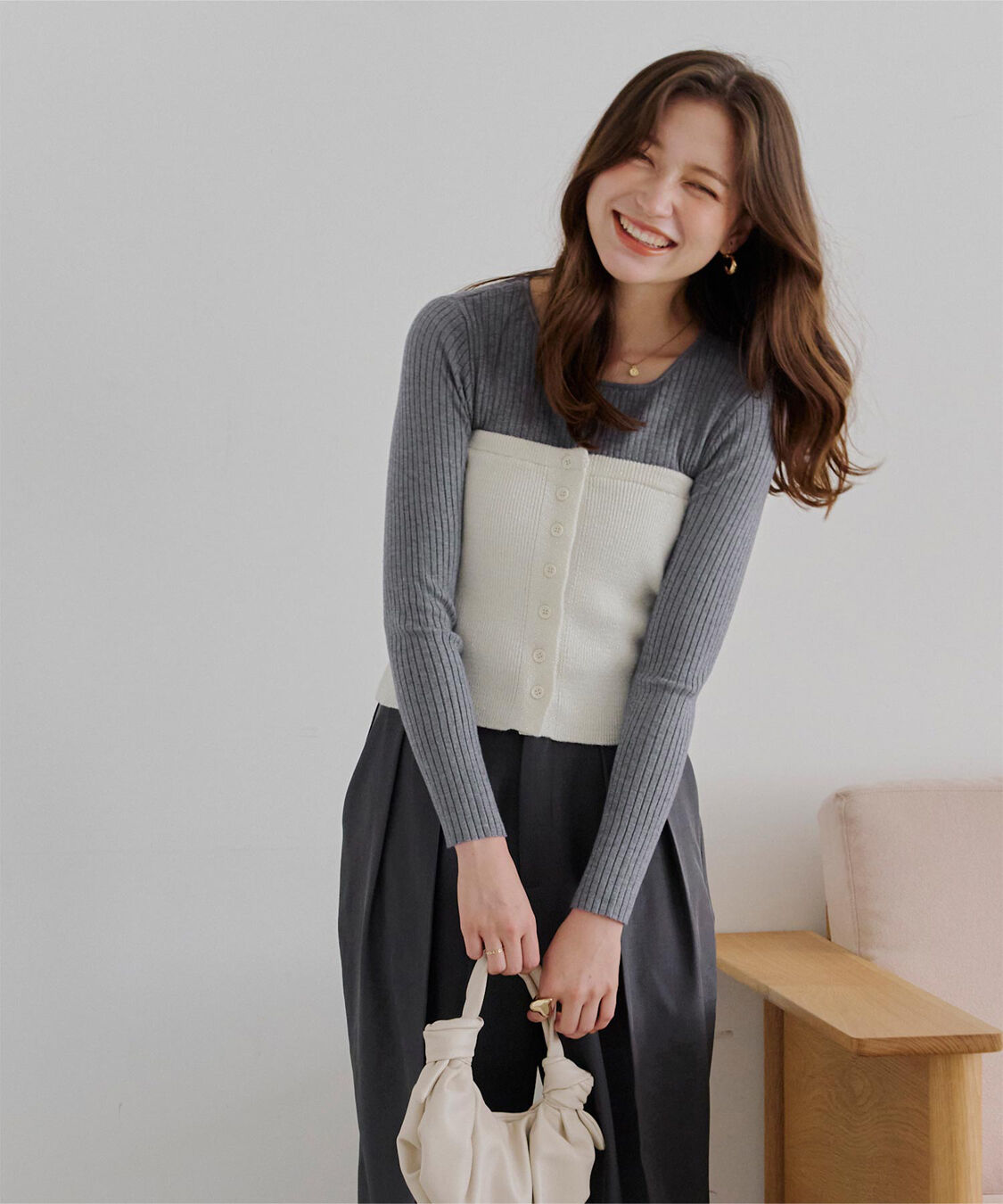titivate「ボートネックリブ編みニット」|ニット・セーター|