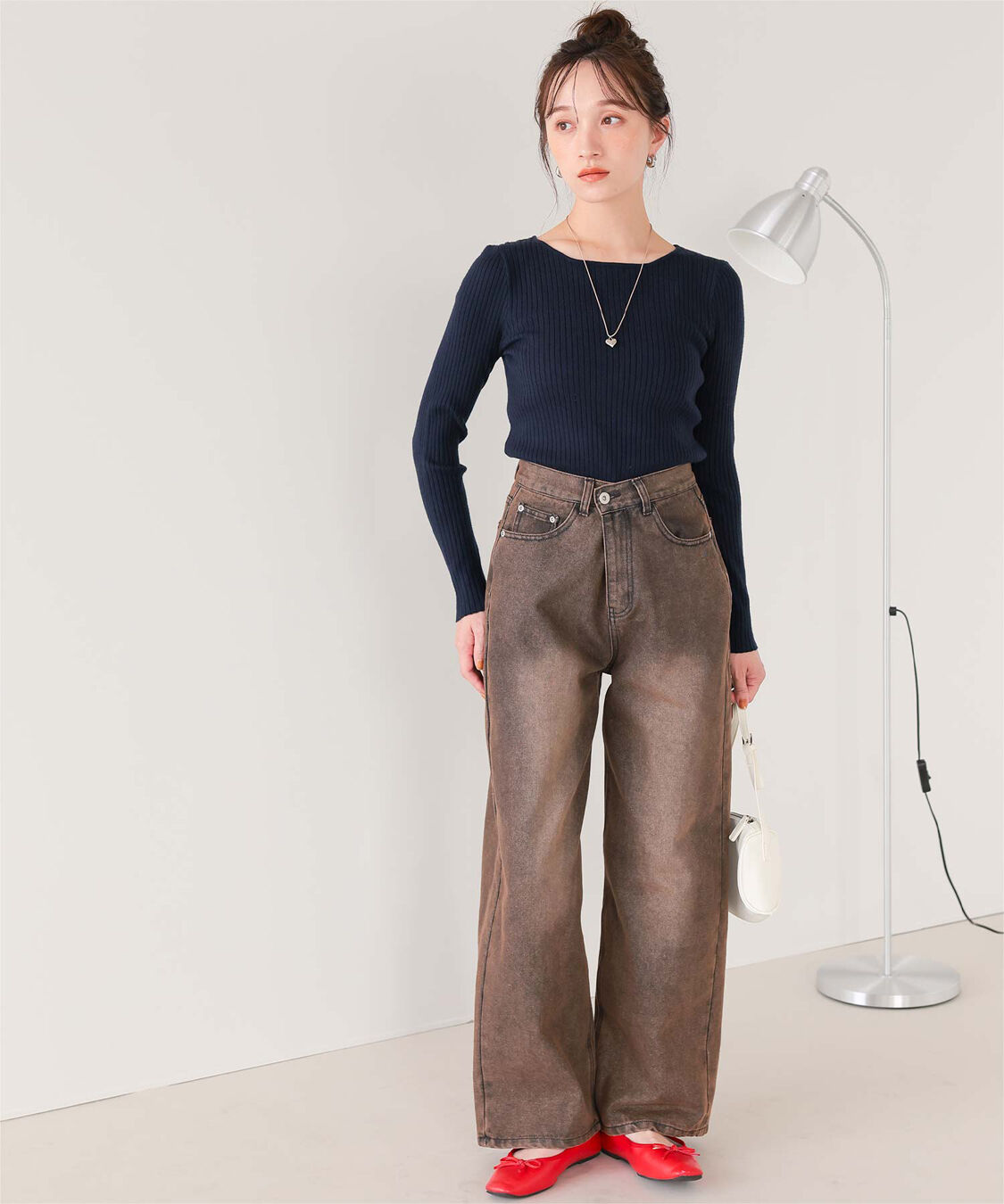 titivate「ボートネックリブ編みニット」|ニット・セーター|