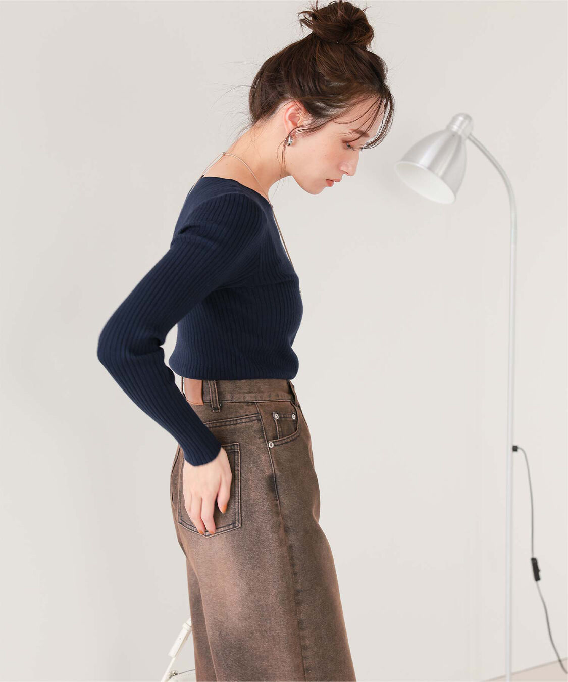 titivate「ボートネックリブ編みニット」|ニット・セーター|