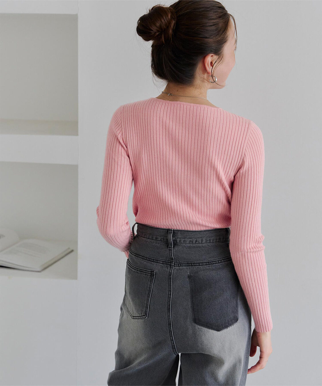 titivate「ボートネックリブ編みニット」|ニット・セーター|