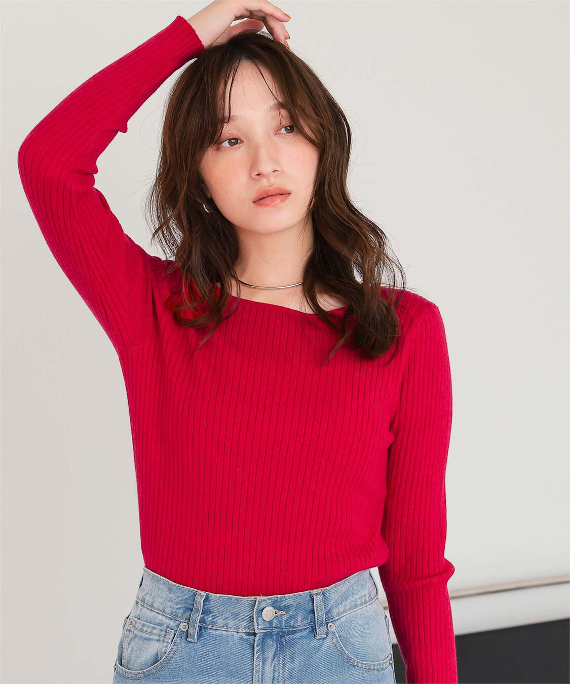 titivate「ボートネックリブ編みニット」|ニット・セーター|