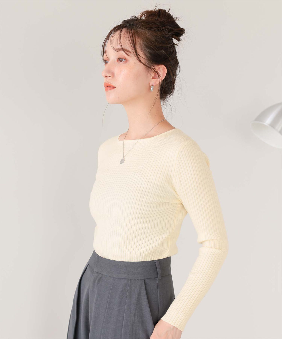 titivate「ボートネックリブ編みニット」|ニット・セーター|