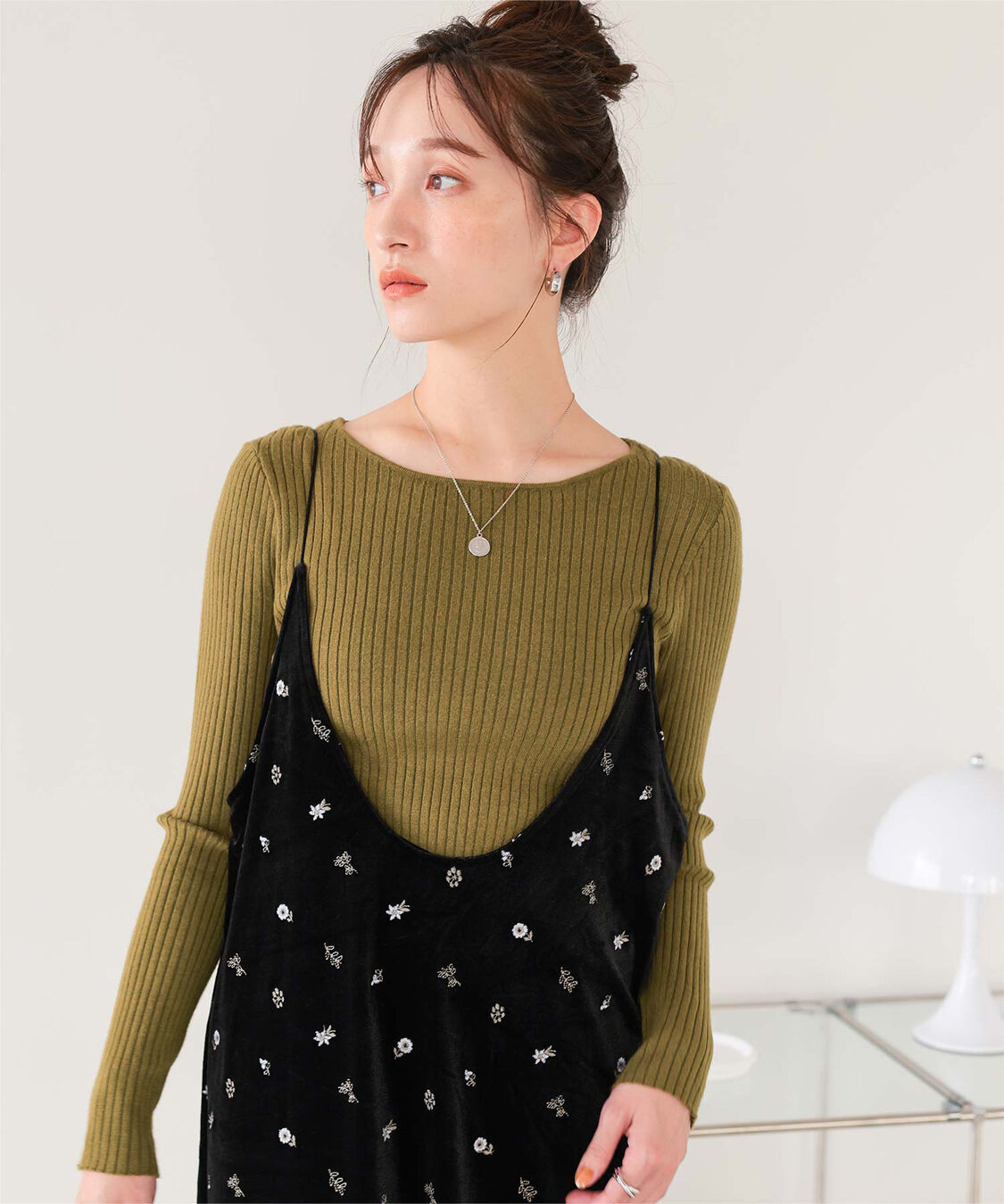 titivate「ボートネックリブ編みニット」|ニット・セーター|