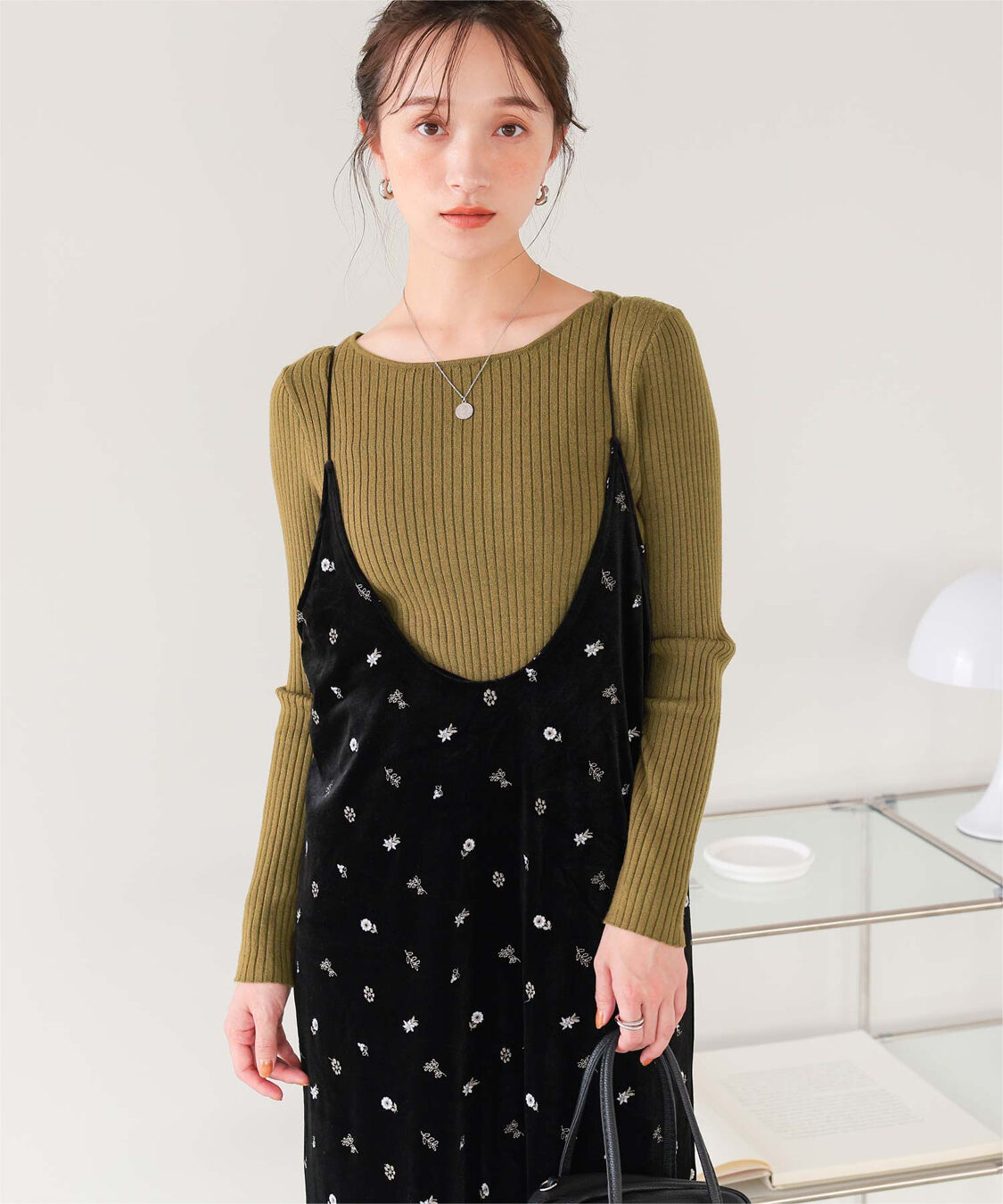 titivate「ボートネックリブ編みニット」|ニット・セーター|